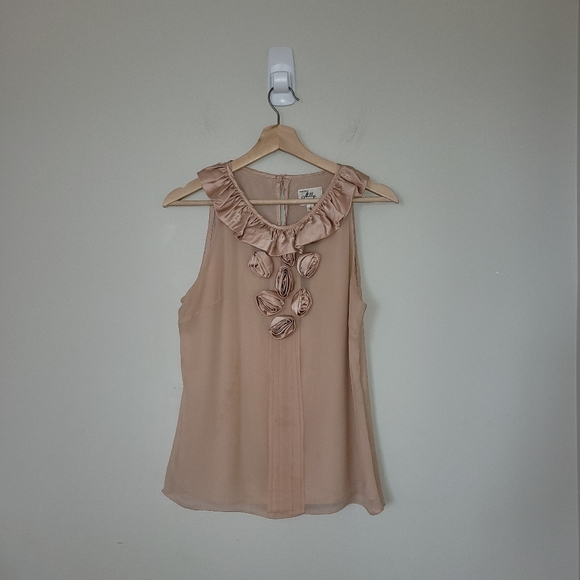 Milly new York aso gossip girl - blush rose silk top - Picture 1 of 7